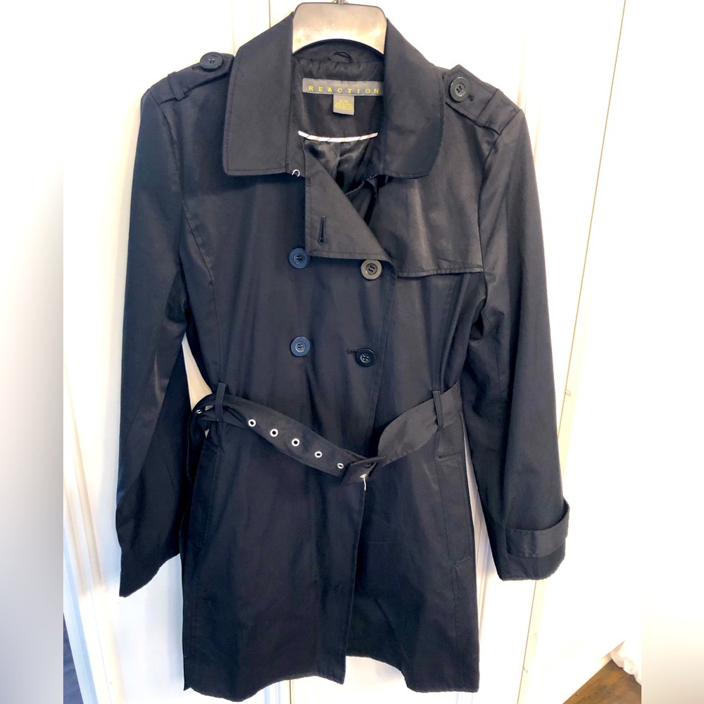 Kenneth Cole Reaction black rain coat size XL